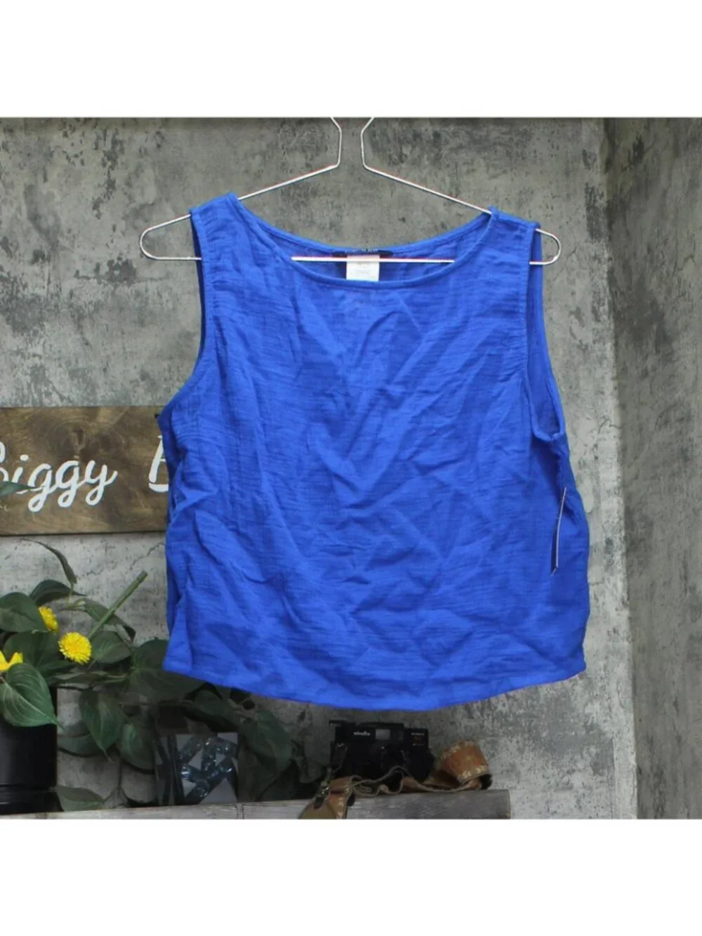 NWT Lauren Ralph Lauren Womens Top & Pants Cover Up Swim Woven Blue Saturn M